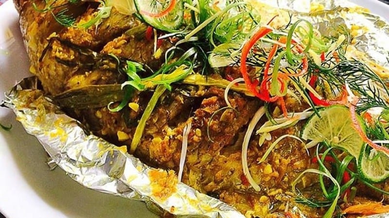 Cá tầm nướng giấy bạc